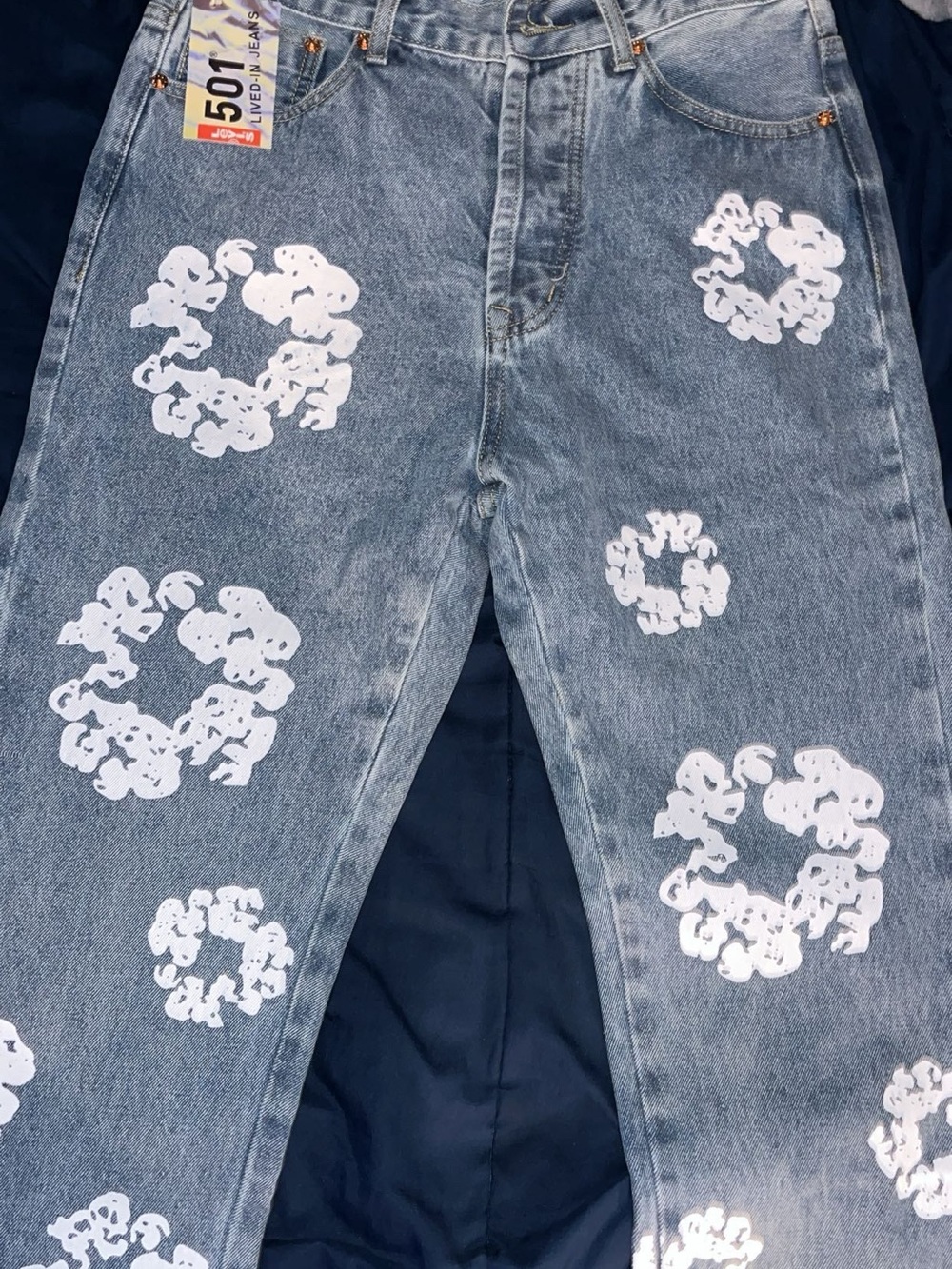 Levi's 501 Light Wash Jeans DenimTear Collab